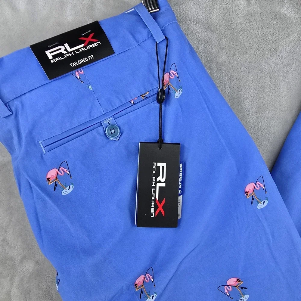RLX Ralph Lauren Golf Performance Chino Mens 34x32 Flamingo‎ Fishing Wicking New